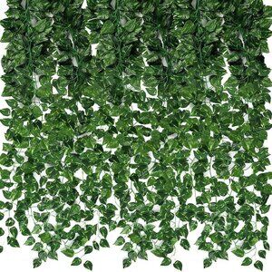 24 Pack 173ft Artificial Ivy Greenery Garland, Fake Vines Hanging Plants Backdro
